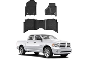 Cacartist Floor Mats Custom Fit for Dodge Ram 1500/2500/3500 Crew Cab 2013-2018, Ram 1500 Classic Crew Cab 2019-2024 (2019-20