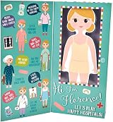 Floss & Rock Magnetic Florence Doll - 40pc Wooden Dress-Up Doctor Nurse Patient view 2