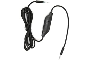 Gaming Headset Cable, Volume and Microphone Control, OFC Copper Wire, 1.5m, Braid Wire, for G633/G635/G933/G935 Gaming Headse