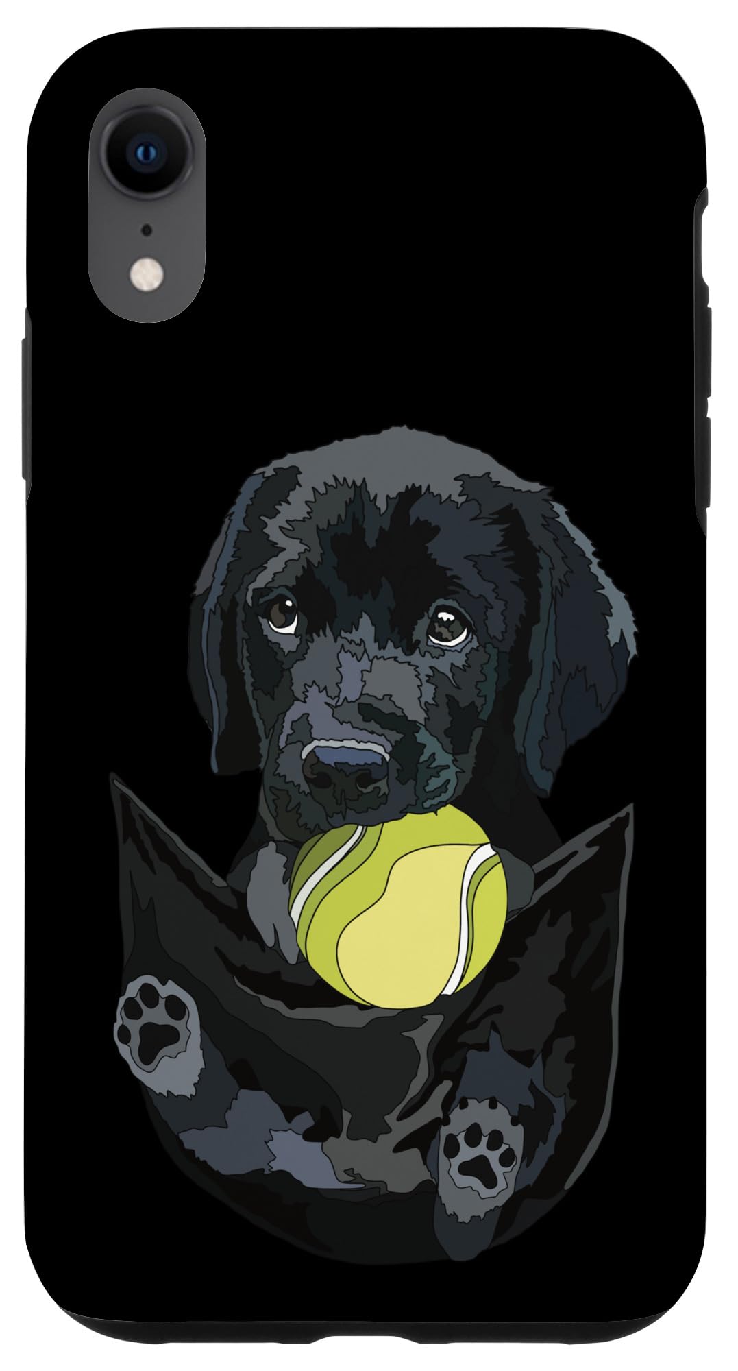 iPhone XR Funny Labrador In Pocket Black Retriever Puppy Dog Case