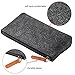 Hestya 4 Pieces Pencil Bag Pen Case Travel Bag Makeup Organizer Bag Multi-Functional Felt Pouch Zipper Bag for Pens, Pencils, Highlighters, Gel Pen (Light Grey Dark Grey)
