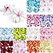 Winterworm Pack of 50 Mixed Artificial Silk Flower Plumeria Frangipani Heads 2.8 inch for Wedding Garland DIY Jewelry Accessories