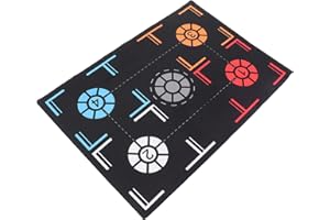 Homairate 2mm Basketball Training Mat Premium Rubber Mute Footstep Point Reminder for Kids, Black, Suitable for Children Belo