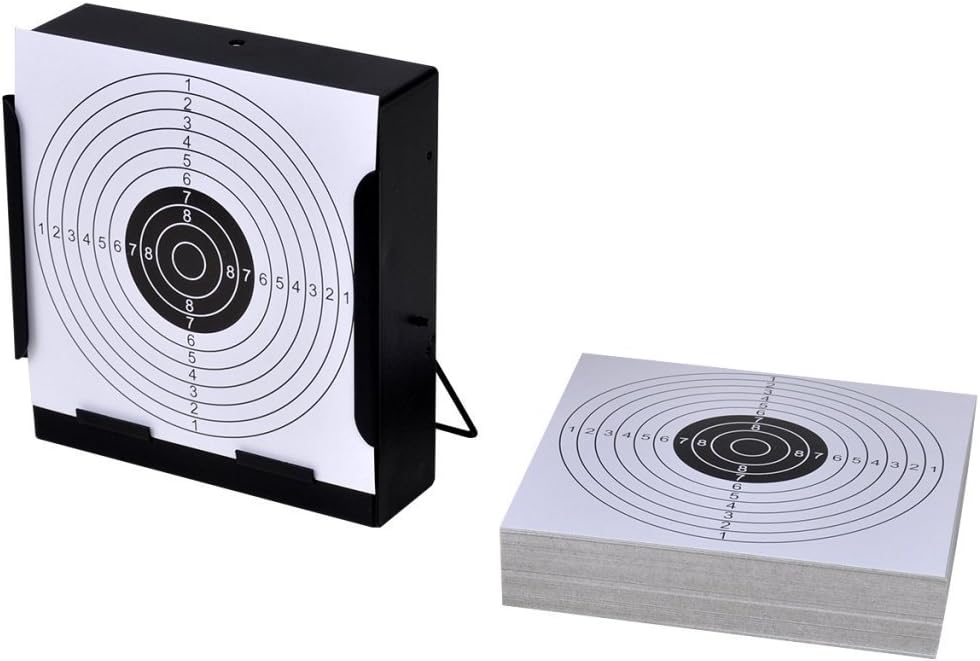 Pop Resin 100 Pack - Air Shot Paper Targets - 5.5 by 5.5 - Fits Gamo Cone Traps and Metal Box BB Catcher Target Holder Pellet Trap for Air Rifle/Airsoft Pistol (White) : Sports & Outdoors
