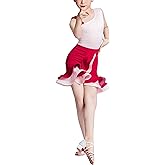 Kids Latin Dance Dress - Sleeveless Tassel Cha Cha Rumba Samba Costume - Girls Shiny Fringe Halter Dance Outfit