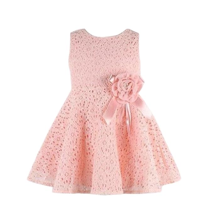 Kleider Mädchen, GJKK Kleid Mädchen (0-7 Jahre alt) Blumenspitze Party Kleid A-Linie Prinzessin Maedchen Kleid Partykleid Spi