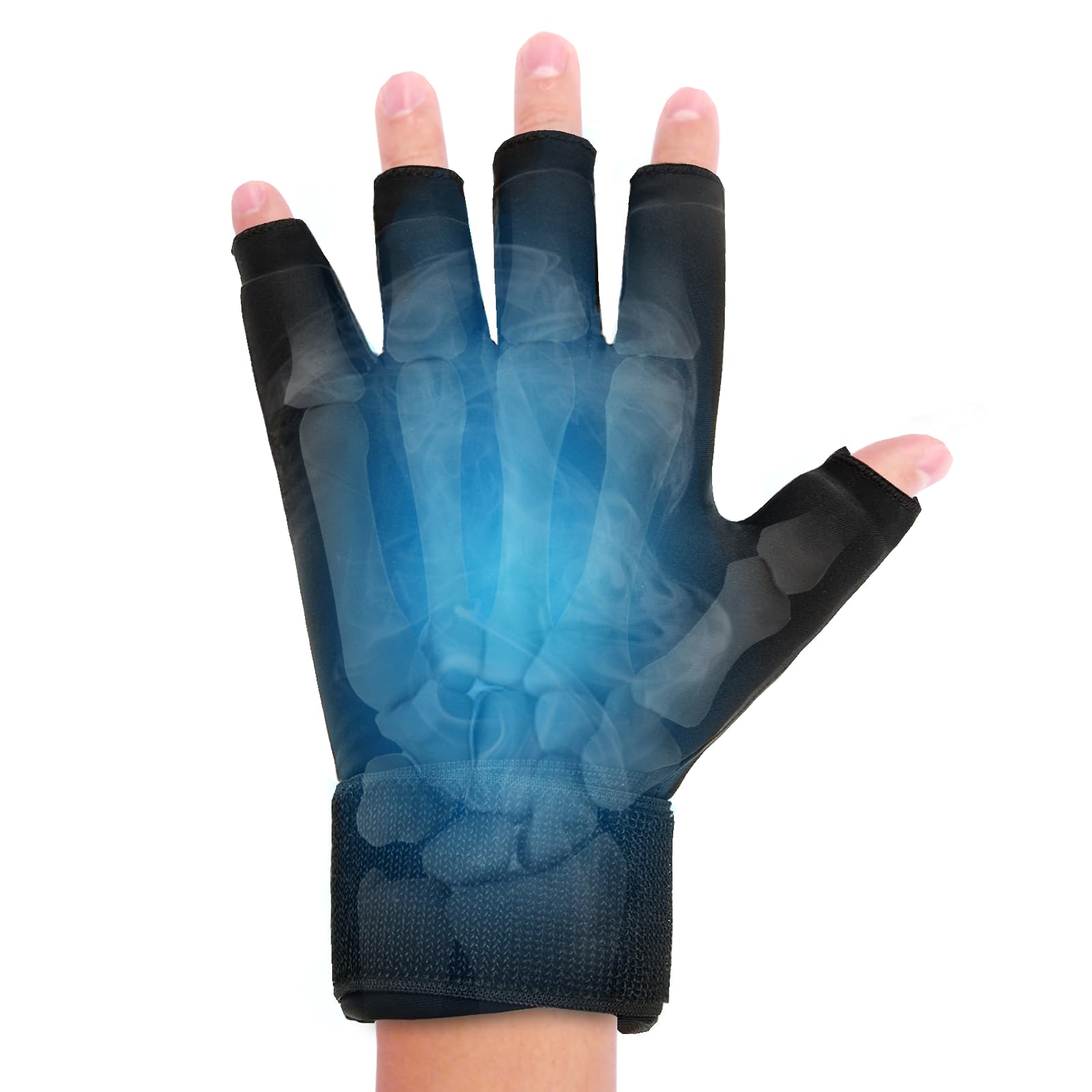 Photo 1 of ***ONE GLOVE*** Finger Arthritis Compression Hand Ice Pack Gloves for Pain Relief, Adjustable Wrist Ice Pack for Hot & Cold Therapies, Reusable Gel Finger Ice Glove Sleeve for Tendinitis, Carpal Tunnel
