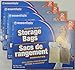 essentials(TM) Heavy Duty Clear Plastic Storage Bags w/ Zip-Lock & Carry Handle, 2-Count Extra Large (Pack of 4)