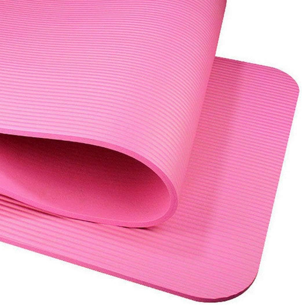 QIUUE Small 15 mm Thick and Durable Yoga Mat Anti-Skid Sports Fitness Mat Lightweight Yoga Mat Rug to Lose Weight, 60x25x1.5cm (Purple): Home & Kitchen