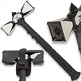 M48 Double-Headed War Hammer with Sheath | 2Cr13 Stainless Steel Head, Grooved Injection-Molded Handle, TPR Protective Cover | 17&rdquo; Overall