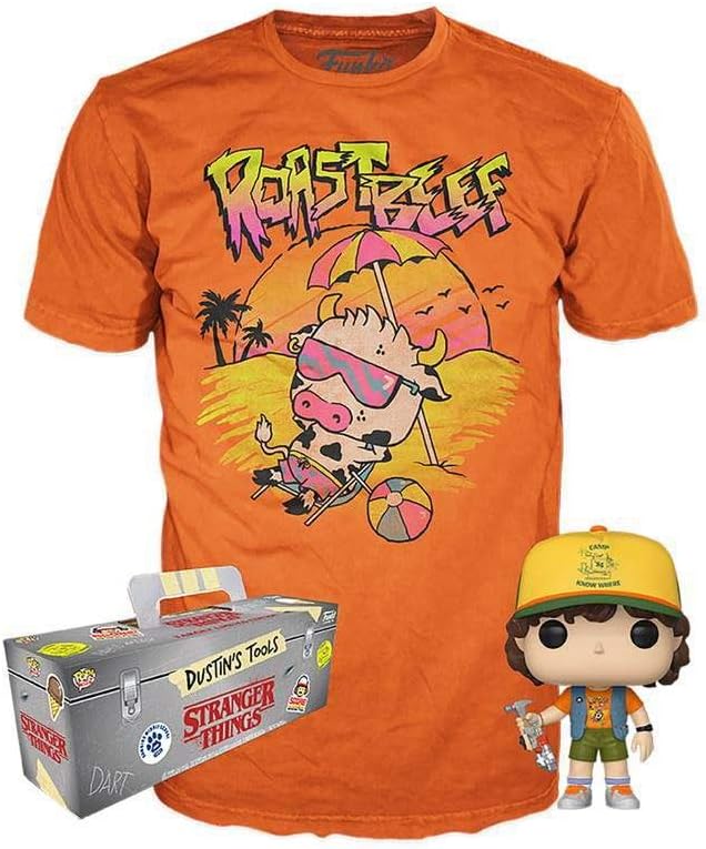 Amazon ネットフリックス ストレンジャー シングス 未知の世界 シーズン3 ファンコ ポップ フィギュア Tシャツ セット ダスティン S ツールズ Mサイズ Netflix 19 Stranger Things Season 3 Funko Pop T Shirts Dustin S Tools ドラマ アパレル S3 ダスティン