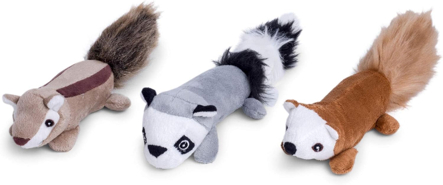 Petface Furry Sticks - Chipmunk/Raccoon/Squirrel Small Dog/Puppy Toys (Pack of 1) โ image 1