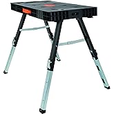 Disston Omni Plus 5 in 1 Workbench, Clamping Table, Scaffold, Dolly and Creeper All in one Work Table Orange/Black