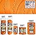 TOUGH-GRID Premium Neon Orange Paracord 750 lbs 50Ft Made in USA Outdoor Survival Nylon Rope Tactical Heavy Duty Strands Parachute Cord Used by US Military Type IV Mil-Spec