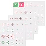 4-Pack FPS Aim Stickers – Dual-Color Transparent