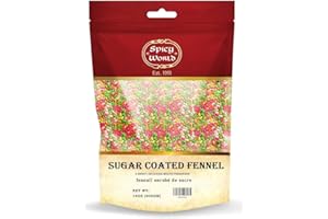 Spicy World Sugar Coated Fennel Seeds | Sweet Saunf Candy for Mouth Freshening - 14 Oz (400g) Pack | Premium Quality Fennel Mouth Freshener | Indian After Meal Digestive Treat