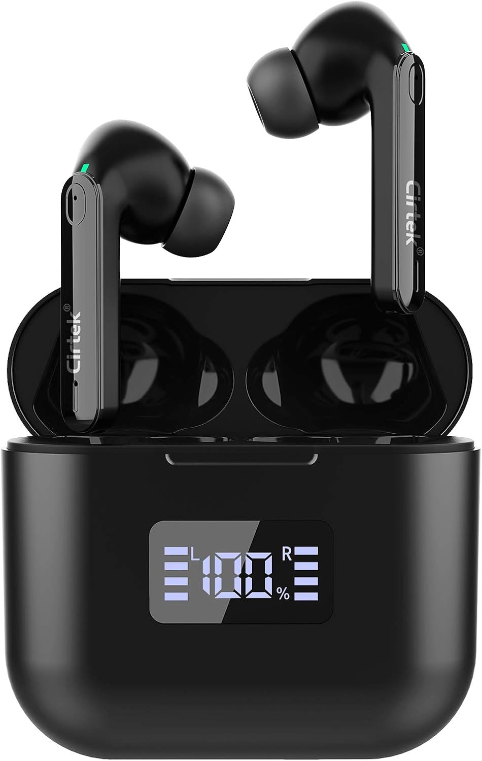 Cirtek True Wireless Earbuds with 4 Microphones Active Noise Cancelling Headphone Bluetooth 5.0 Stereo in-Ear Earphone Deep Bass Waterproof 35H Playtime for iPhone Android Phone Ear Buds