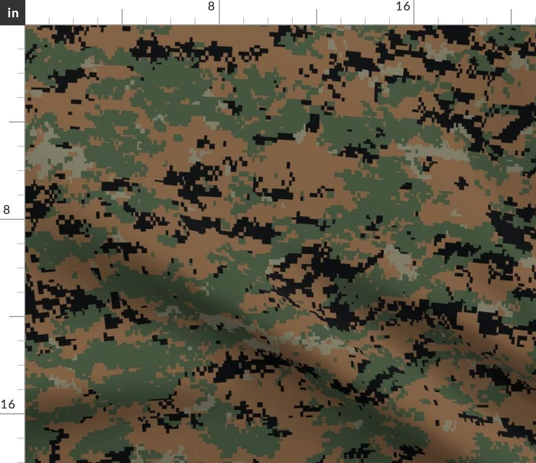 Amazon Com Spoonflower Fabric Digital Woodland Camo Printed On Cotton Spandex Jersey Fabric By The Yard
