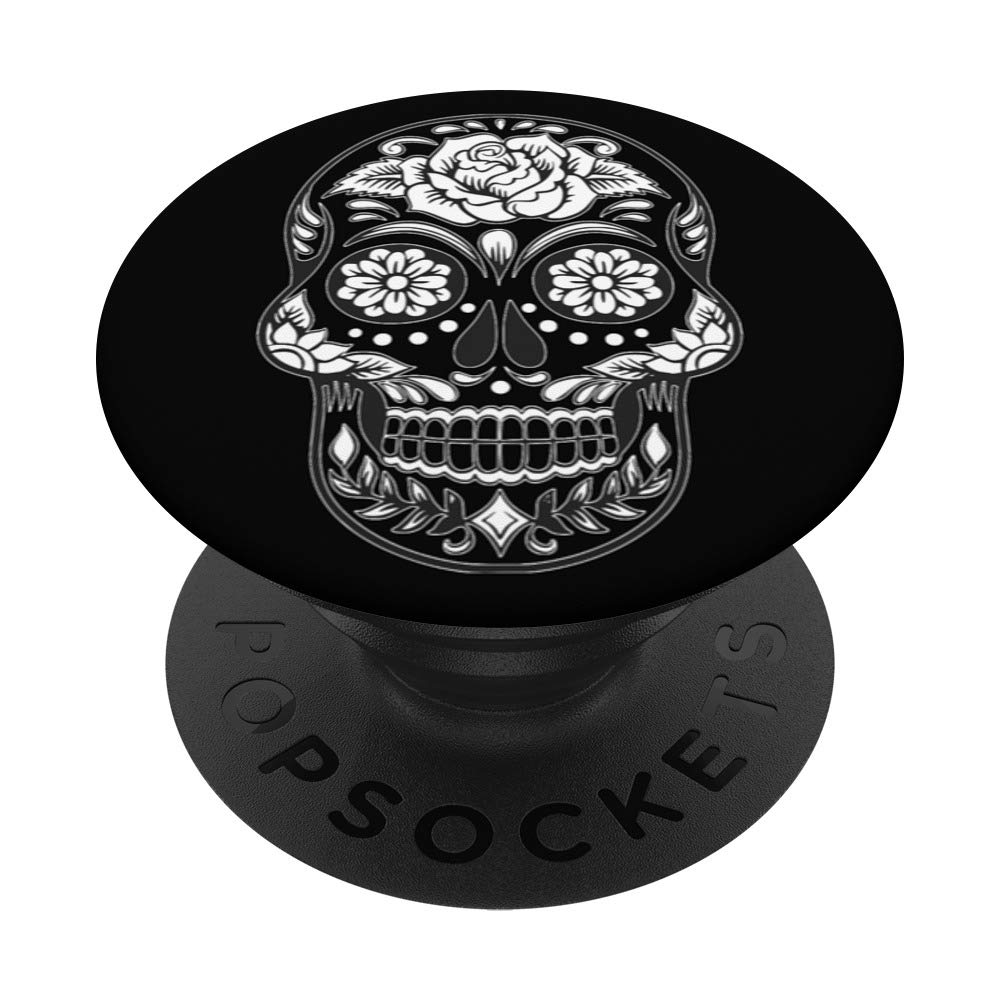 White Skull - Mexican Sugar Skulls - Calavera PopSockets PopGrip: Swappable Grip for Phones & Tablets