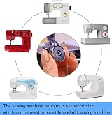 YEQIN 25 Pcs Class 15 Sewing Machine Bobbins with Case, Compatible with Singer view 7