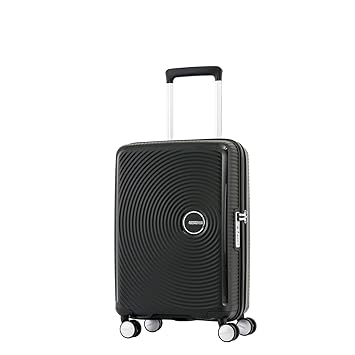 American Tourister Curio Hardsided Polypro Check-in Suitcase (Black, 25 Inch)