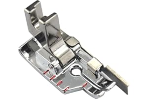 ZIGZAGSTORM P60615 Low Shank 1/4 inch Presser Foot with Guide for Brother,Janome (Newhome),Singer,Babylock,Bernina,Bernette,Elna,Kenmore (Sears),Pfaff,Simplicity,Viking All Low Shank Sewing Machine