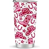 Western Cowgirl Tumbler Cowgirl Gifts 20oz Insulated Stainless Steel Tumbler Cowboy Boots Disco Mug Cup Western Accessories Country Girl Gifts Mothers Day Birthday Gift