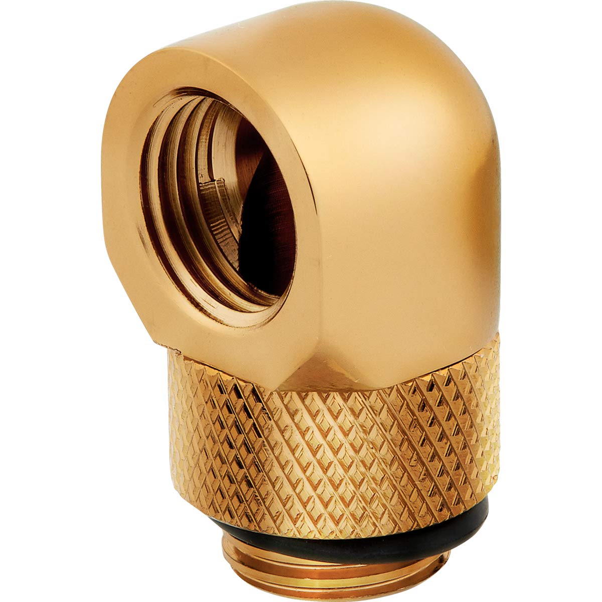 Corsair Hydro X Series 90 Degree Rotary Adapter, Twin Pack (G1/4 BSPP Port Threads, Solid Brass Durability, Secure Rotation Mechanism, Quality Polished Finish, Optimised for High Flow Rates) Gold