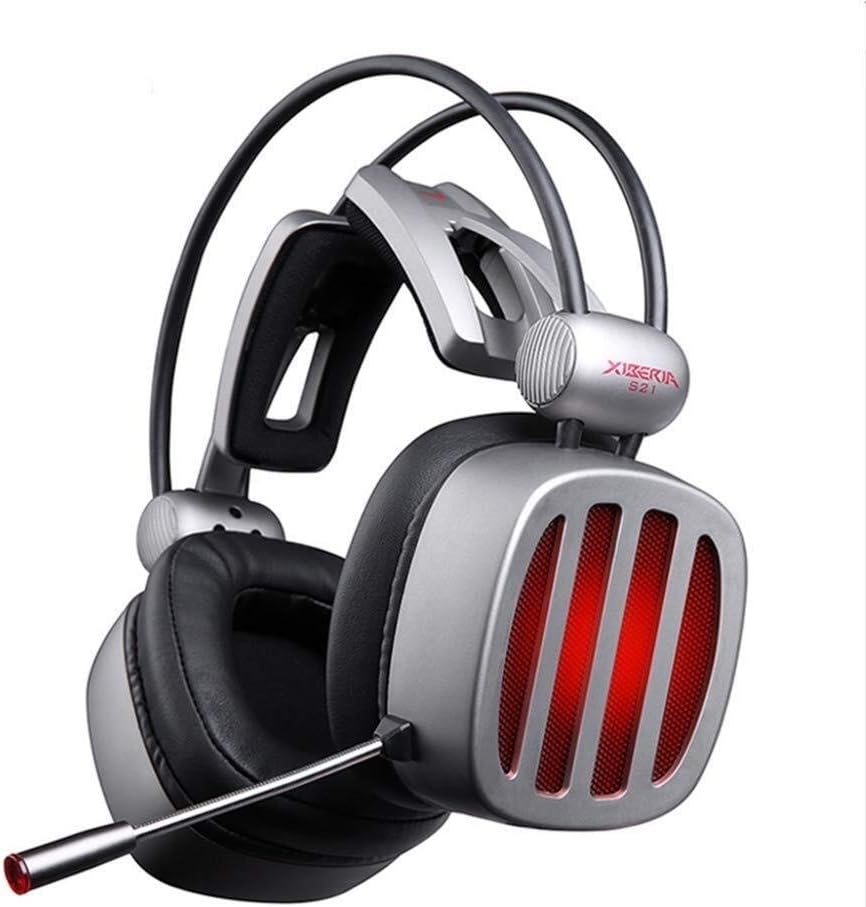 Kinen High fidelity headphones Gaming Headset 7.1 surround sound stereo headphones with microphone LED light for computer gamers kt