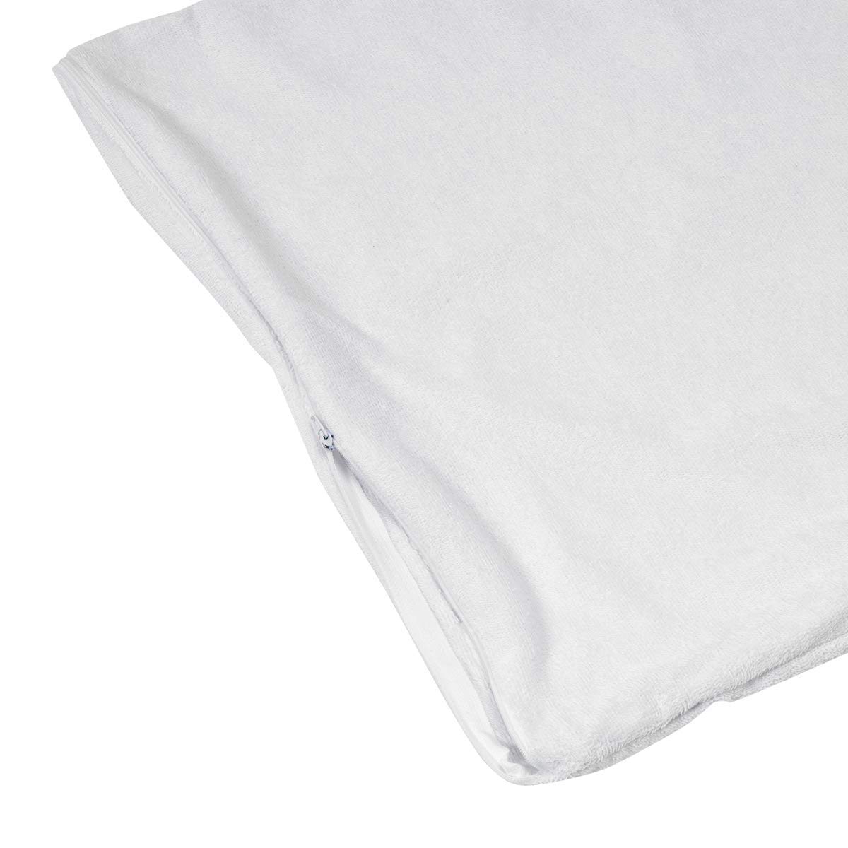 HOMECRAFT Caress Waterproof White Fitted Sheet for Double Bed
