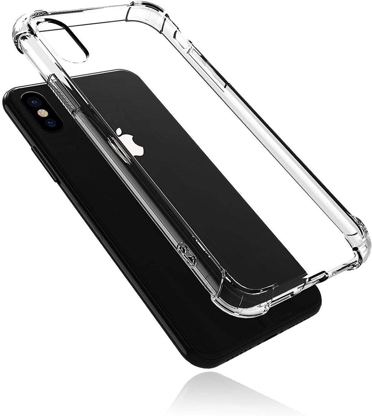 Clear Phone Case Shockproof Bumper Transparent Silicone Case Cover Compatible for iPhone Xs Max 6.5", Flexible Protective Cover Phone Cases