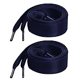 Marrywindix 2 Pairs 47" Flat Satin Ribbon Shoelaces