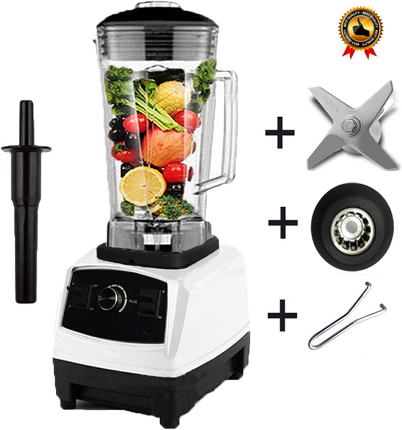 Us/Eu Quality G5200 Bpa Free 3Hp 2200W Heavy Duty Commercial Blender Juicer Ice Smoothie Professional Processor Mixer,White Full Parts1,Au Plug