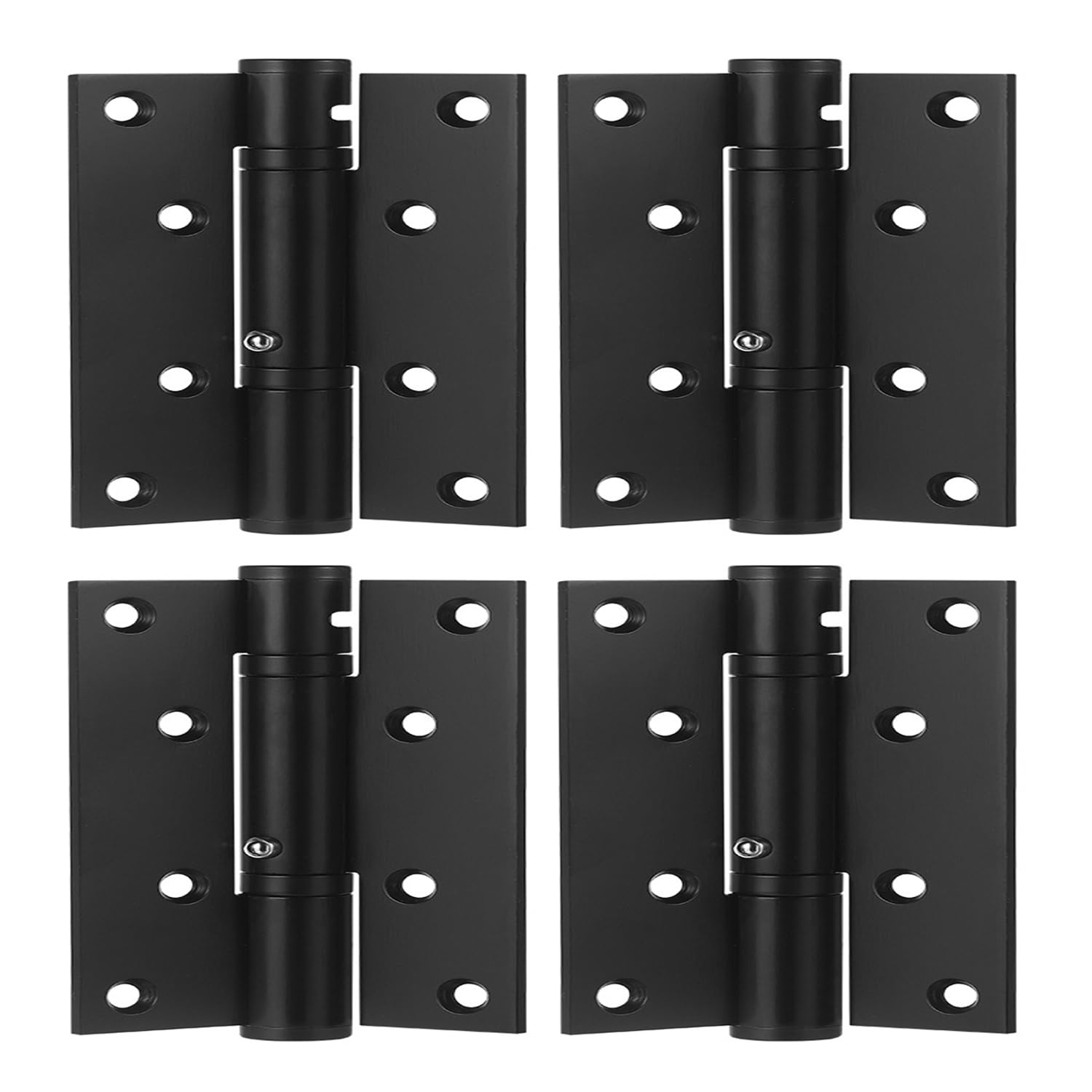 Photo 1 of Yision 4 Pack Black Door Hinges, 4 Inch Automatic Closing Spring Loaded Hinges Adjustable Tension for Garage and Invisible Door
