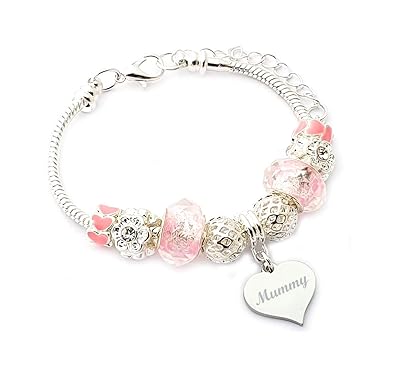 Mummy rosa para pulsera para mujer tipo Pandora caja de regalo: Amazon.es: Joyería