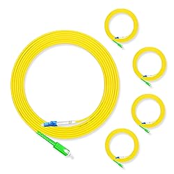 5Pcs 5 Meter Fiber Optic Patch Cord SC APC to LC