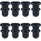 Yaalozei 14G-00G Solid Acrylic Single Flare Gauges Stretching Kit Plugs for Ears Clear Black Tops Gauges with O-Rings Gauge Stretching Kit Ear Expander Body Piercing Jewelry for Women Men