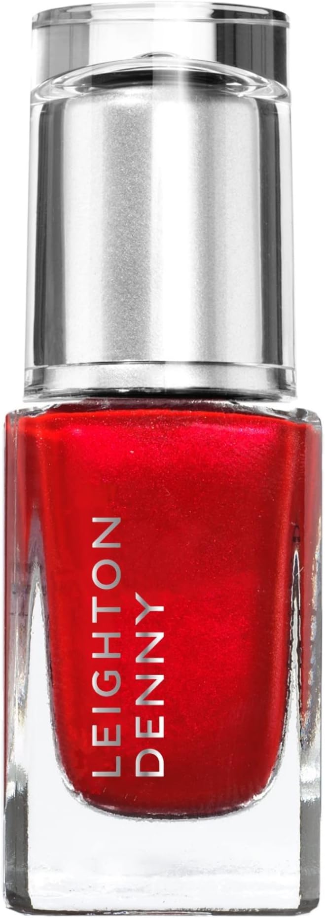LEIGHTON DENNY Caught Red Handed Nail Polish 12ml High Gloss Red Shimmer Varnish