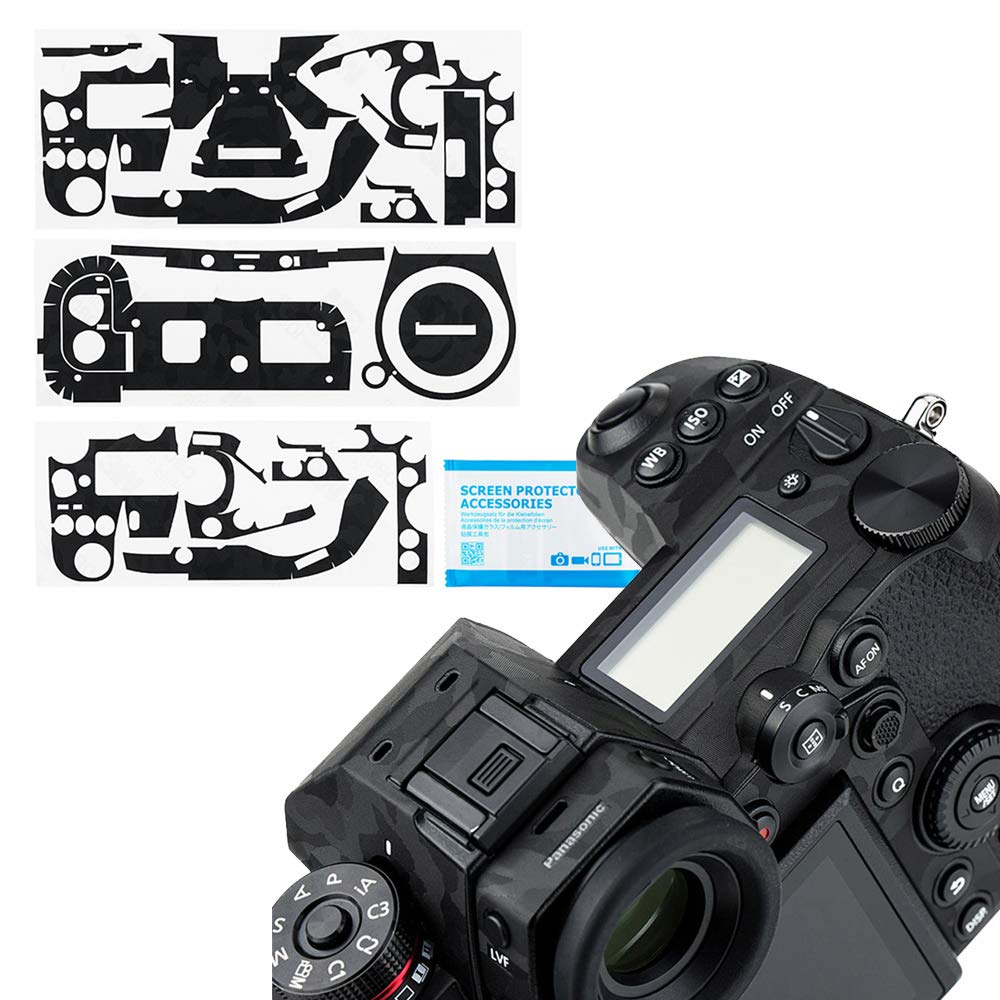 Anti-Scratch Camera Skin Sticker Cover Protective Wrap for Panasonic Lumix S1, S1R DSLR Camera - 3M Body Stickers Decals Guard Film Shield Anti-Slide Grip Holder Skins