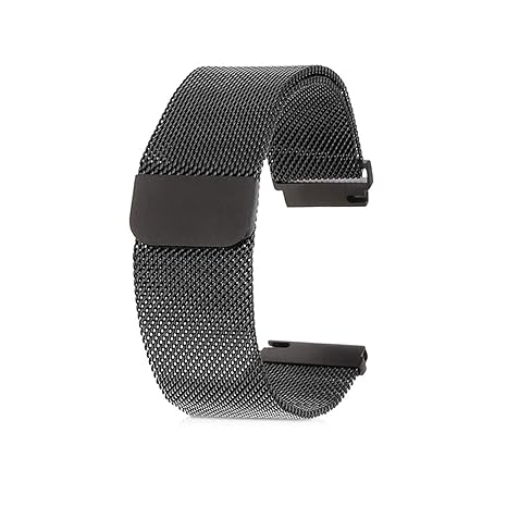 kwmobile Uhren Armband für Huawei Watch 2 / Samsung Gear S2 Classic - Smartwatch Ersatz Uhrenarmband aus Edelstahl Milanese m