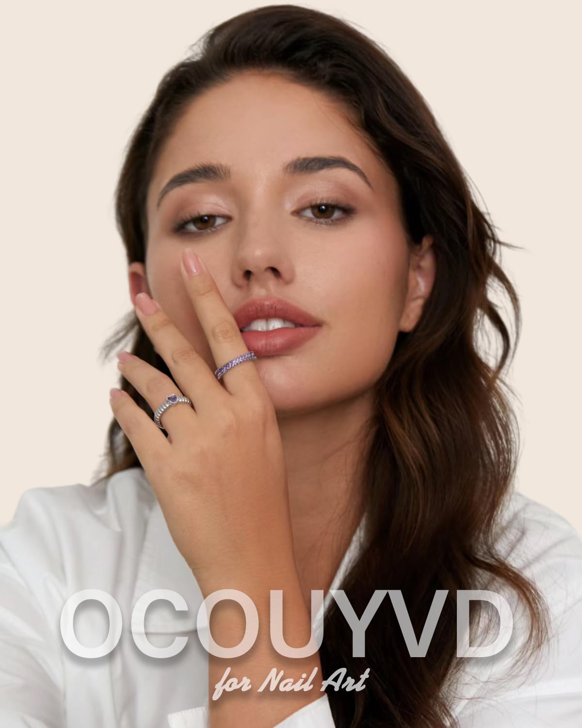 French Tip Press-on Nails: Short Square Fake Nails with Cute Flower Designs, Acrylic, Gloss Finish - Spring Colors Set for Women's Manicure - Image 7