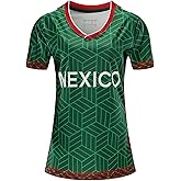 Women Soccer Jersey Sports Fans Outdoor Short Sleeve Soccer T-Shirts Athletic Slim Fit Tops
