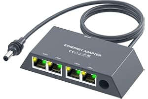 Starlink Gen3/Mini Ethernet Adapter with 4 RJ45 Ports,Multi Ports Starlink Ethernet Adapter with Wired External Network for O