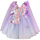 KLFFLGID Baby Girl Pageant Dress Sequins Princess Dress Toddler Birthday Embroidered Jacquard Dress up for Special Occasions
