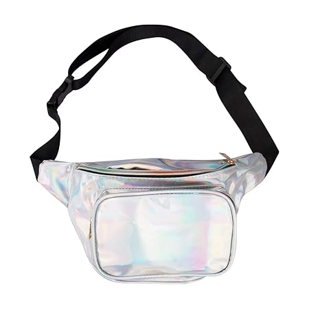 silver fanny pack amazon
