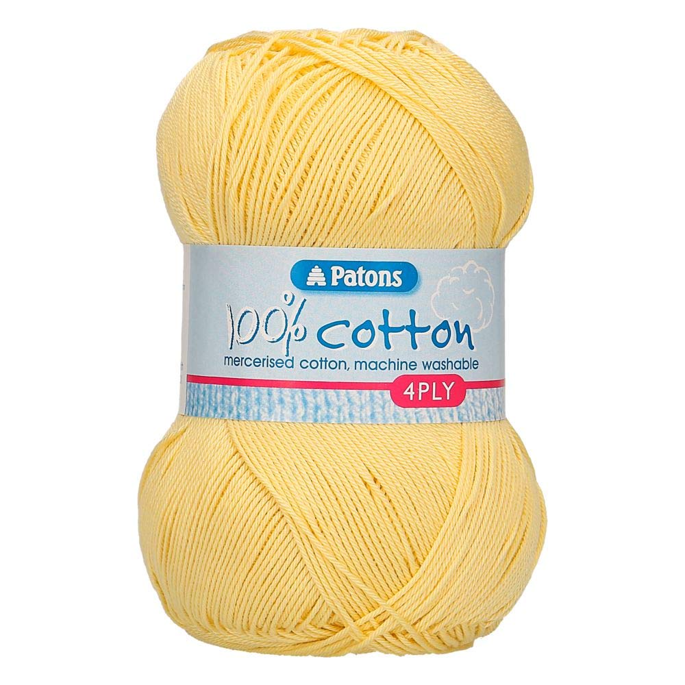 Patons Knitting Yarn, Cotton, Vanilla, One Size