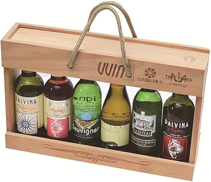 FPigSHS Armarios para Vino Caja de Vino de Madera Maciza de 6 ...