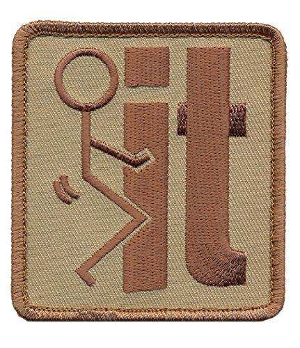 Patch Squad Men's F It Symbol Humping Stick Figure Word IT Military Morale Patch