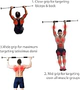 Trintion Pull Up Bar Doorway Adjustable 60-100 cm Stainless Steel Fitness view 9