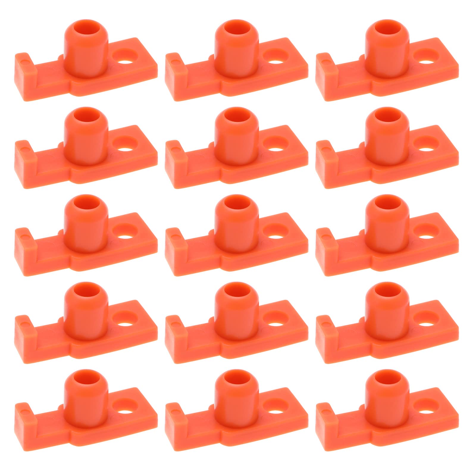 EMSea 100Pcs Rock Tent Pegs Replacement Stakes Pegs Orange Tent Nails Tent Accessories for Outdoor Living ABS 7.8mm Hook Holes
